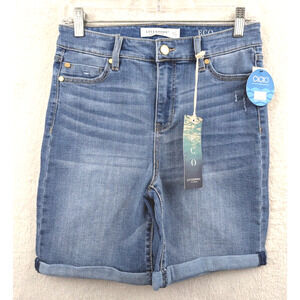 Liverpool Los Angeles sz 4/27 High Rise Jean Shorts denim cuffs stretchy 1601